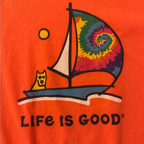 Life Is Good Tops - Life Is Good Women's Short Sleeve Crusher Lite T-shirt XXL Dog Theme, Like New